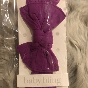 Baby bling bow NIP grape